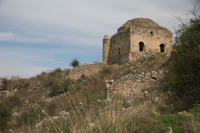 Acrocorinth - A large Ottoman mosque near the postern gate 